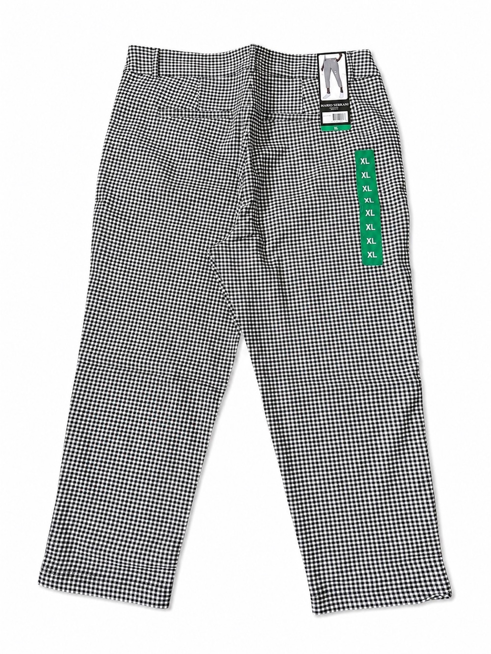Mario Serrani Black & White Houndstooth Cropped Pants - Picture 5 of 5